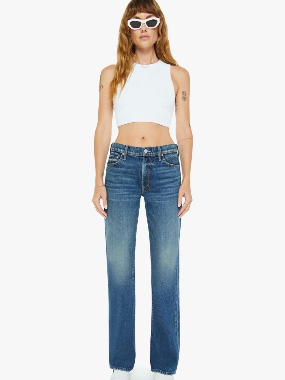MOTHER The Reifler Jeans After Midnight Paige Reifler Distressed Size 34 NWT